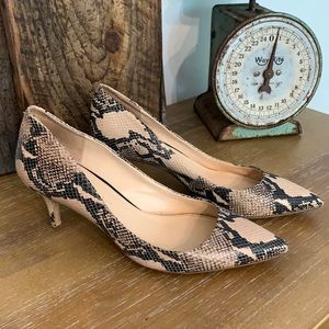Banana Republic Snake Skin Pointy Toe Heels
